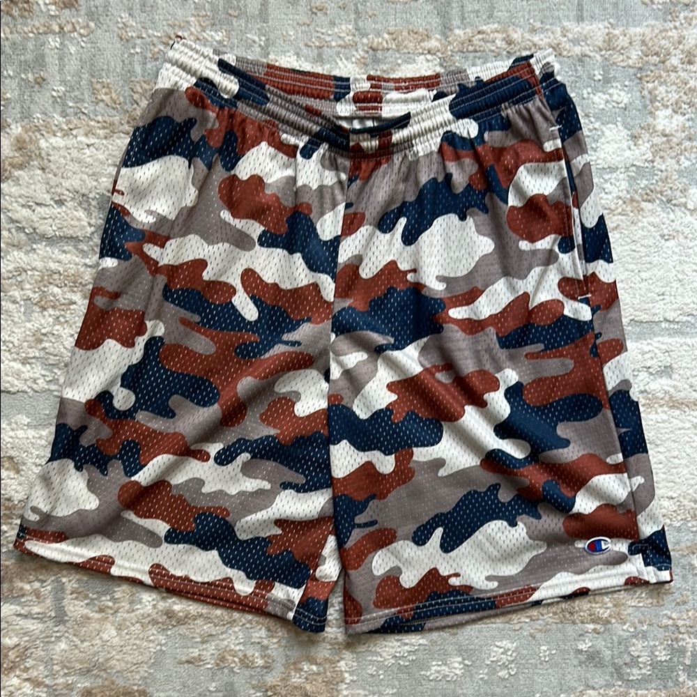 Champion Men's Camouflage Athletic Shorts - Navy, Brown, Gray, White